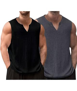 RodZen pack of 2 Cotton Blend Tank For Men ( Multicolor )