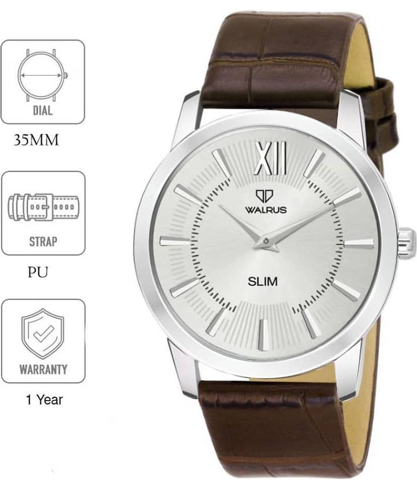 Walrus Slim Finish PU Analog Men's Watch