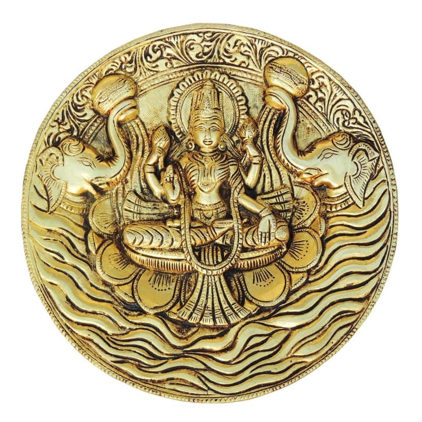 Brass Showpiece Wall Hanging Laxmi Ji God Idol Statue (BSMAS1796 E) view 2