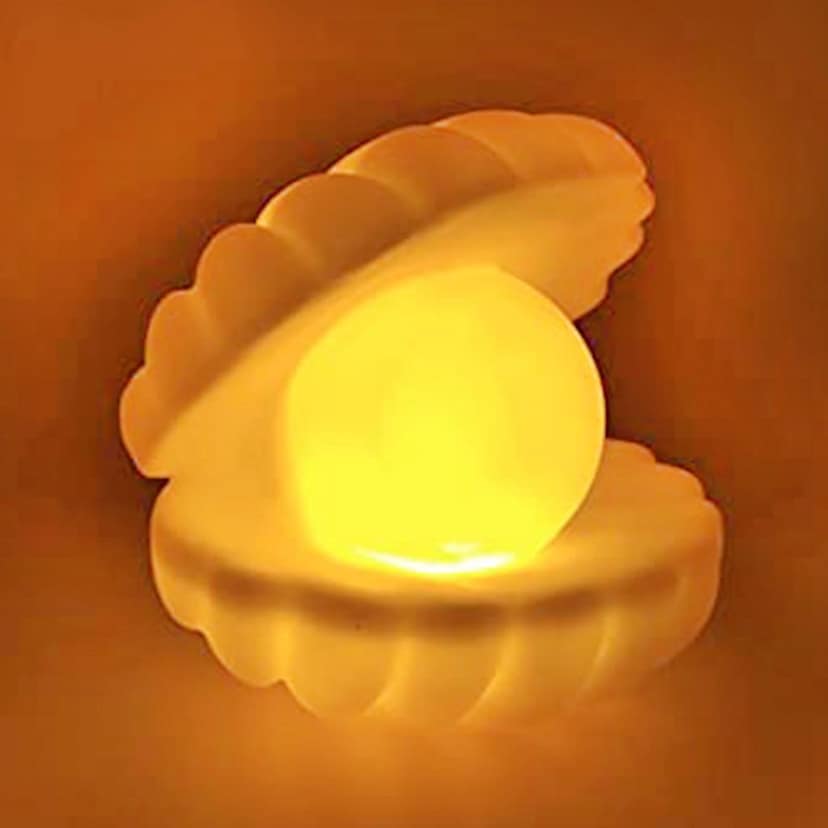Pearl Shell Night Lamp – Elegant LED Decor