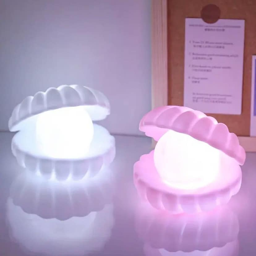 Pearl Shell Night Lamp – Elegant LED Decor view 2