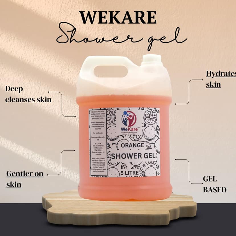 WeKare Orange Shower Gel, 5 LTR view 2