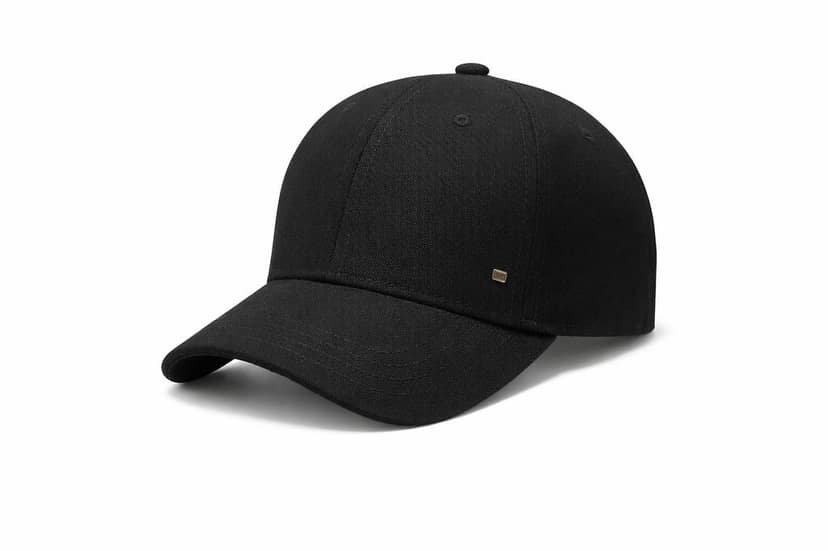 Classic Black Cotton Baseball Cap for Men & Women view 2