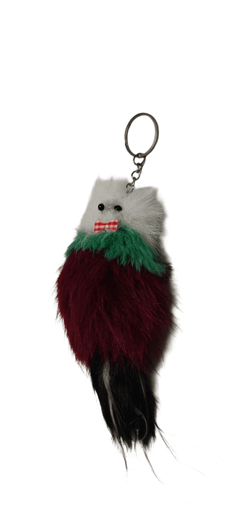 Stylish Multi-Color Furry Fluffy Keychain Bag Charm view 2