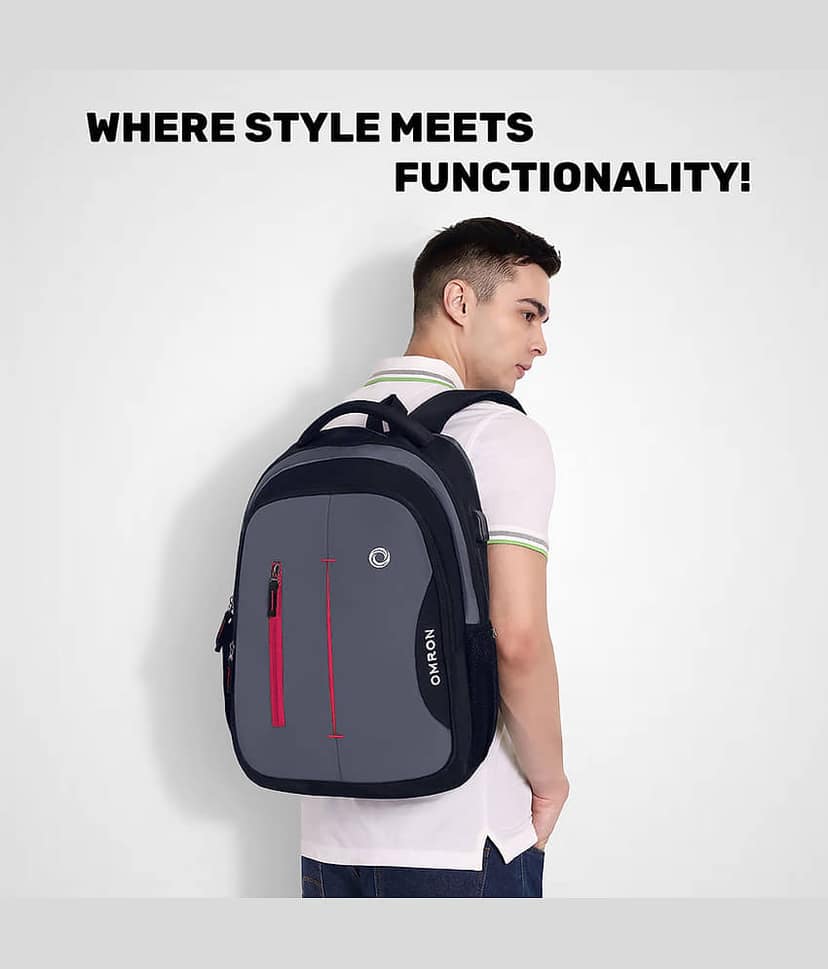 OMRON BAGS Red Polyester Backpack ( 30 Ltrs ) view 2