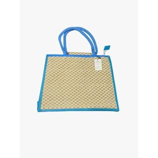 Blue Premium Jute Handcrafted Multipurpose Bag For Women view 2