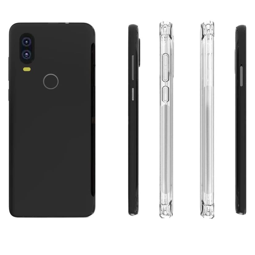 USTIYA Case for Moto one Vision P40 Clear TPU Four Corners Cover Transparent Soft view 2