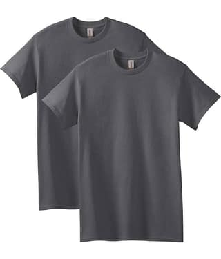 Gildan Men Cotton Regular Fit Solid T-Shirt ( Grey Melange )