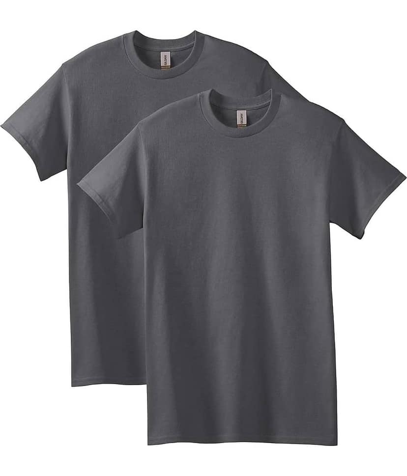 Gildan Men Cotton Regular Fit Solid T-Shirt ( Grey Melange )