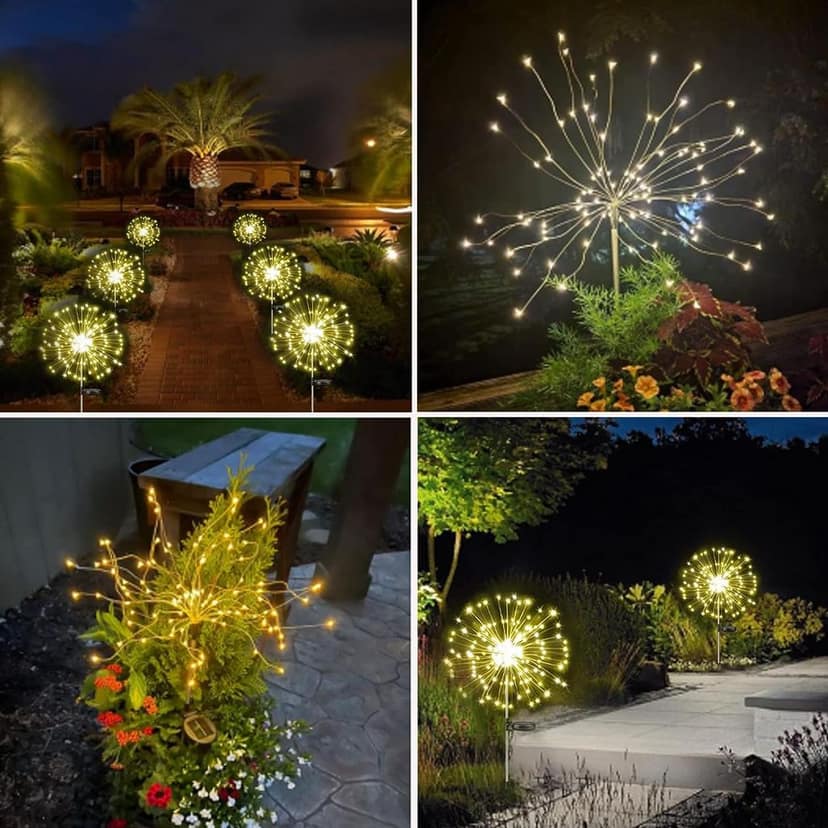 SAHAPECT Solar LED Light, 90 LED 40 Copper Wire, Warm White, Firework Light Lamp - Pack of 2 view 10