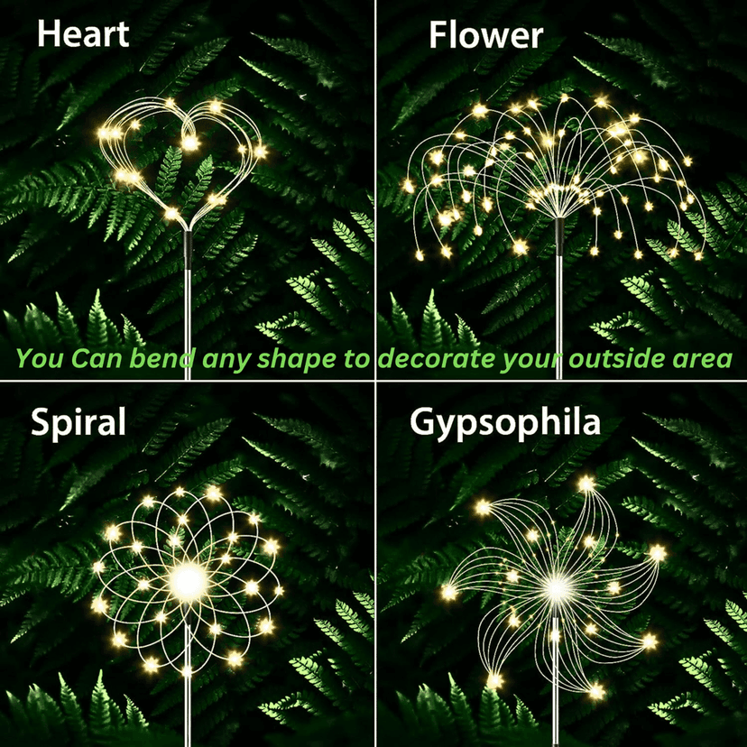 SAHAPECT Solar LED Light, 90 LED 40 Copper Wire, Warm White, Firework Light Lamp - Pack of 2 view 2