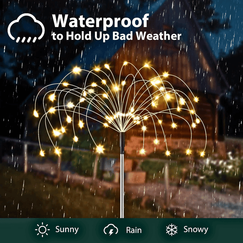SAHAPECT Solar LED Light, 90 LED 40 Copper Wire, Warm White, Firework Light Lamp - Pack of 2 view 5