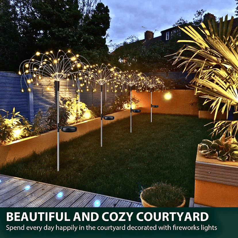 SAHAPECT Solar LED Light, 90 LED 40 Copper Wire, Warm White, Firework Light Lamp - Pack of 2 view 6