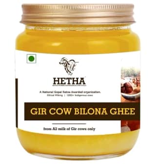 Gir Cow A2 cultured Bilona Ghee / A2 Ghee (size - 500ml) by HETHA