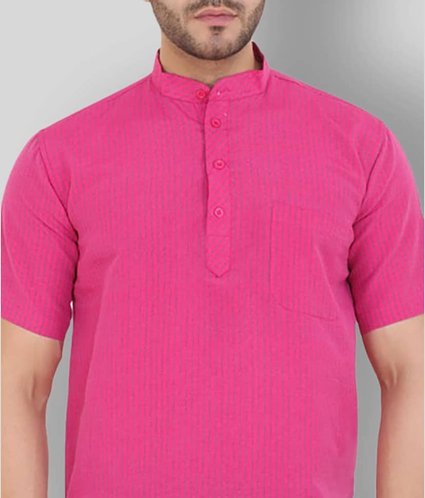Latest Chikan - Yellow Cotton Men's Shirt Style Kurta ( Pack of 1 ) view 2
