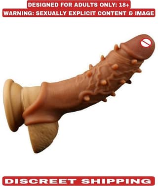 6 INCH PREMIUM QUALITY SILICONE DOUBLE HOLE REUSABLE PANIS SLEEVE FOR MEN BY KAMAHOUSE (LOW PRICE SEX TOY)