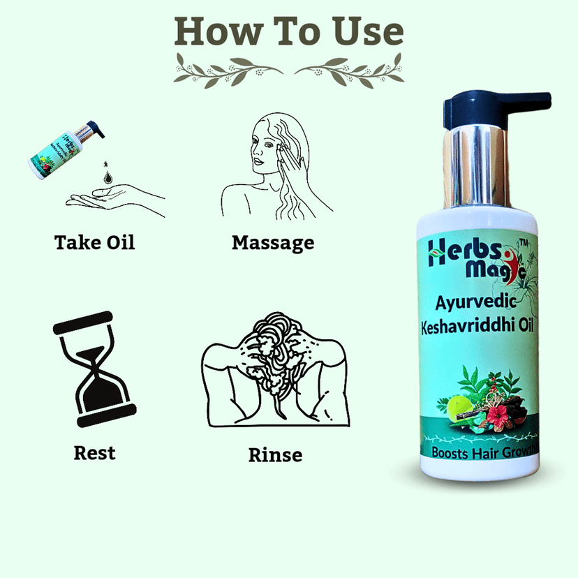 Herbs Magic Keshvriddhi Hair Oil, 100ml & Kesh Kalpa Hair Mask, 70gm Each, Set of 4, For Men & Women, Helps In Hair Growth & Thickness, For All Hair Types, No Paraffin, Mineral Oil, Preservatives & Chemicals, 150ml view 5