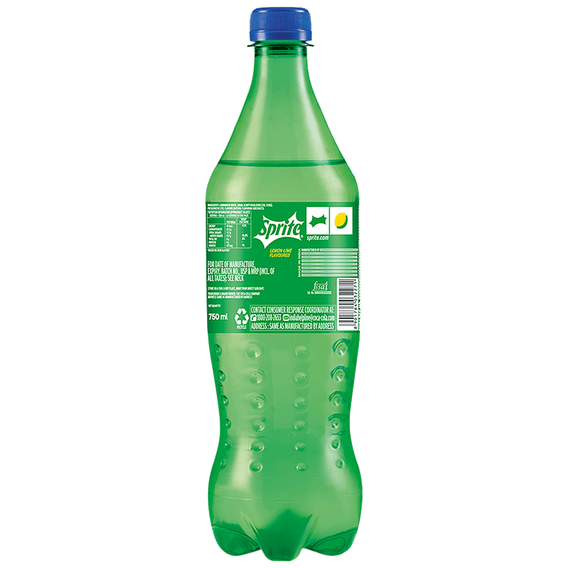 Sprite Soft Drink - Refreshing, 750 Ml Pet Bottle view 2