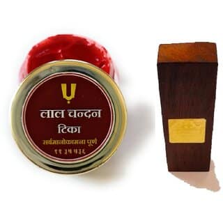 Lal Chandan Tika With Pure And Rare Chandan Stick