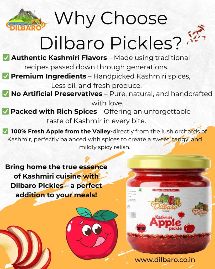 Dilbaro Kashmiri Apple Pickle - Authentic Kashmiri Delight view 6