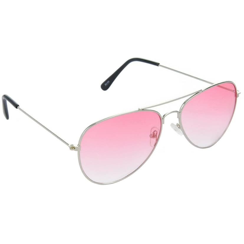 HRINKAR Men Women Boys & Girls Pilot Sunglasses Silver & Silver Frame, Red & Yellow Lens (Medium) Pack of - 2 view 6
