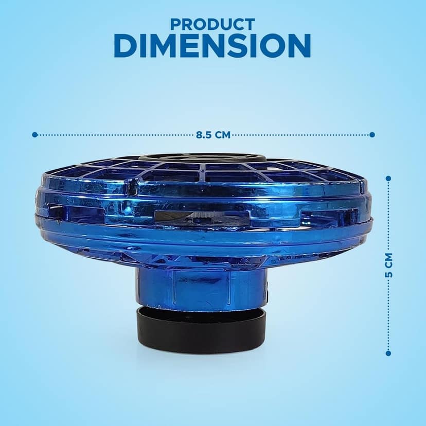 LED Flying UFO Drone, Hand-Controlled Gesture Sensor, RGB Light-Up Magic Spinner Toy, Indoor Flying for Kids & Adults view 6