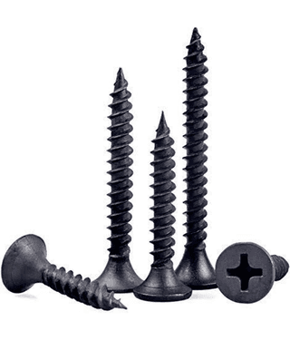 ADISON black gypsum head screws 3.5*25mm mild steel heavy duty sharp end screws pack of 100 pcs and get 25 pcs free