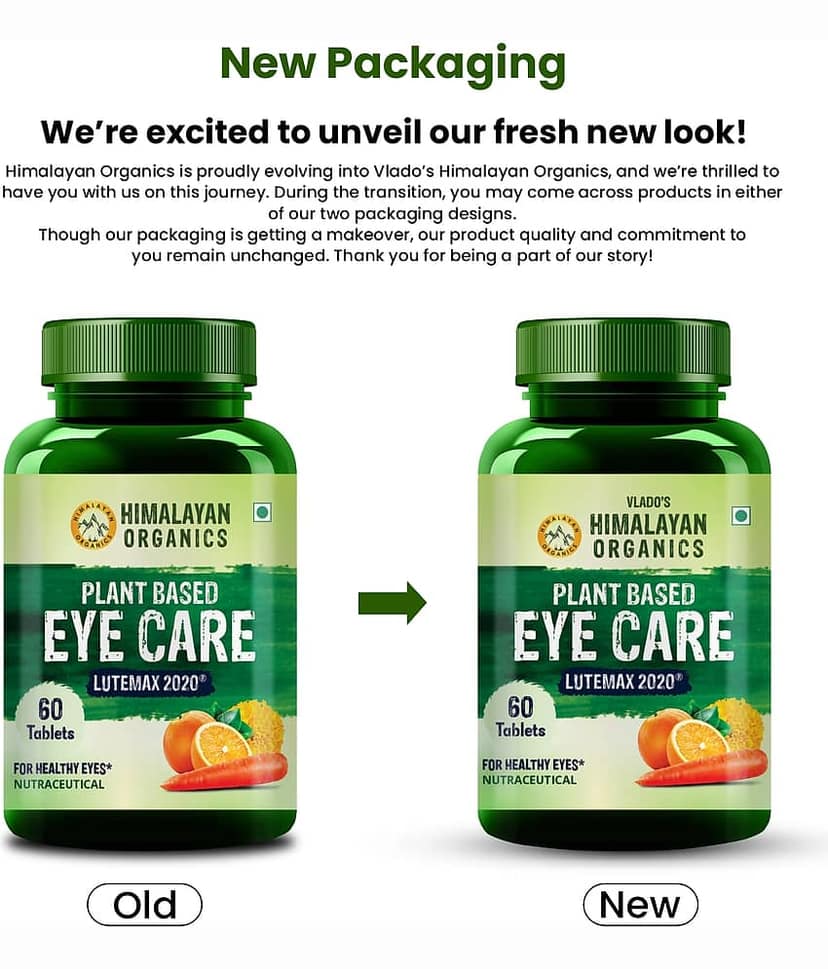 Vlado's Himalayan Organics Plant Based Eye Care Supplement , Improve Eye Health 60 No.s view 2
