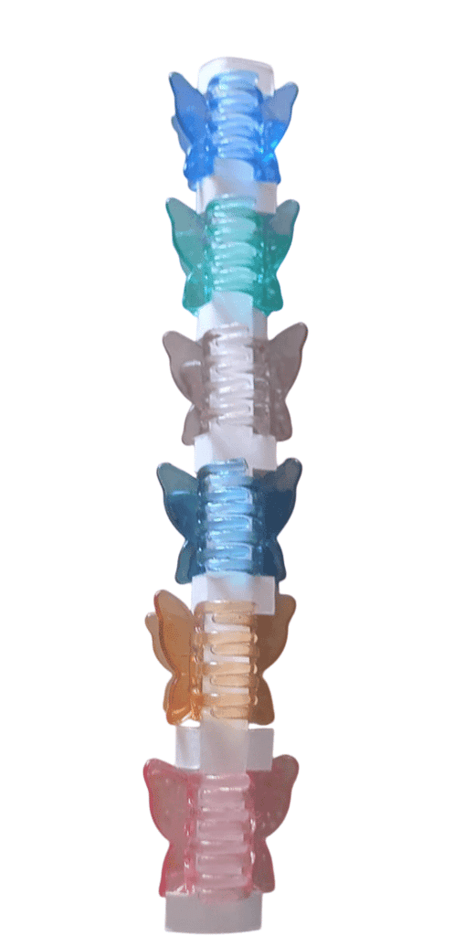 Colorful Butterfly Hair Claw Clips for Women and Girls - 6 Pack view 3