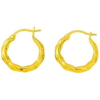 KIMTI 18k Gold Plated Creole Hoop Earrings