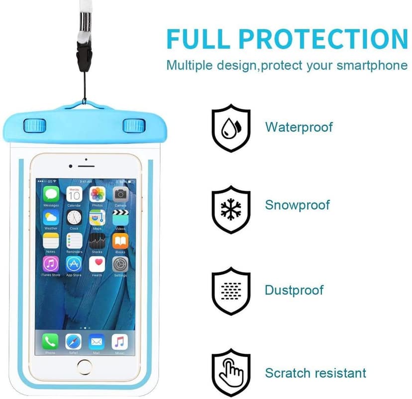 Waterproof Mobile Pouch Cover for All Mobiles, Cellphone Dry Bag Compatible for iPhone, Samsung, Mi, Redmi, Oppo, VIVO, All Other Smartphones up to 6.5 inches view 6