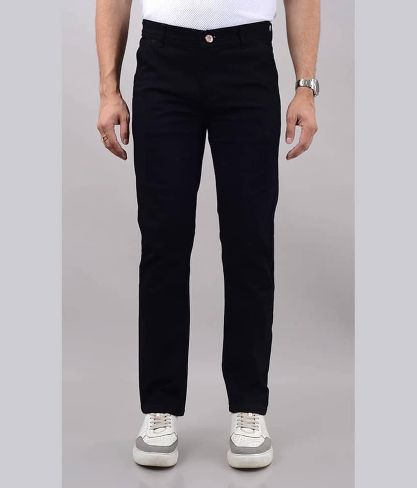 MOUDLIN Regular Fit Basic Men's Jeans - Black ( Pack of 1 )