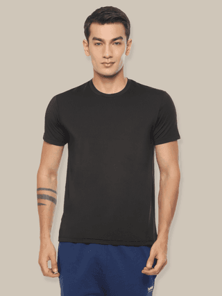 Hummel Genise Men Black Poly T-Shirt