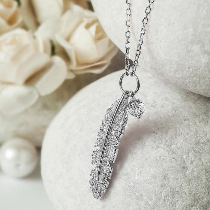 Silver Quill Necklace view 3
