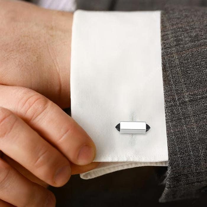 Silver Modern Black Limited Edition Cufflinks view 2
