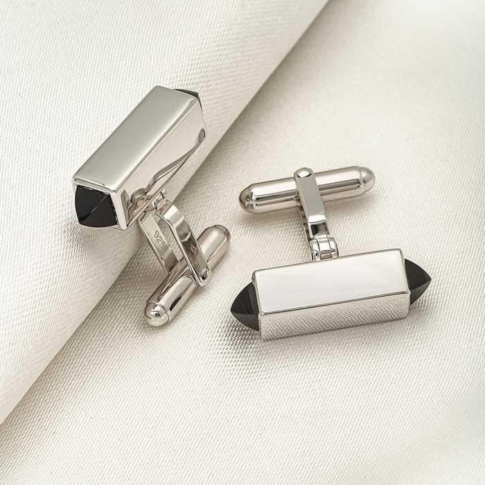 Silver Modern Black Limited Edition Cufflinks view 3