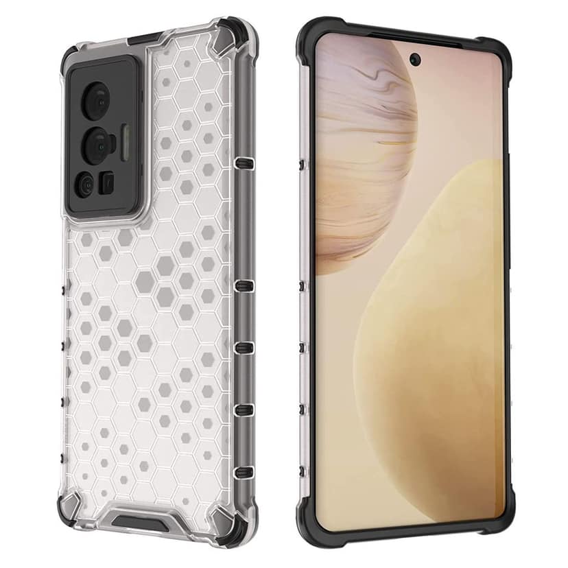 Faircost Hybrid Shockproof Back Cover for Vivo X70 Pro Plus Hard Outside Soft Inside- (Polycabonate::Transparent) view 5
