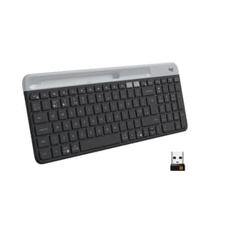 Logitech K580 Slim Multi-Device Wireless Keyboard Bluetooth/Receiver, Compact, Easy Switch, 24 Month Battery, Win/Mac, Desktop, Tablet, Smartphone, Laptop Compatible - Graphite Logitech K580 Slim Multi-Device Wireless Keyboard Bluetooth/Receiver, Compact