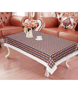 Printed PVC 4 Seater Rectangle Table Cover ( 150 x 92 ) cm Pack of 1 Multi