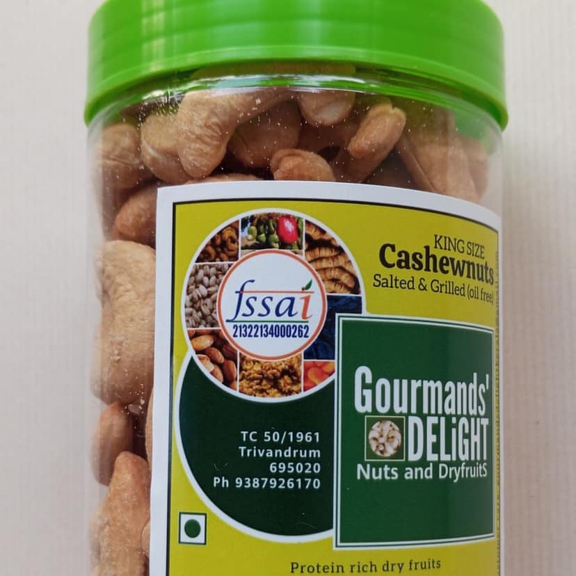 Gourmands' Delight - King size Salted Cashewnuts (oil free) 400 gms view 3