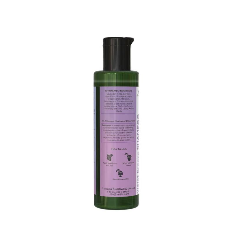 MrilQ Violet Breeze | Conditioning Shampoo | Dry, Curly, Chemically Treated Hair | Sulphate, Paraben & SLS Free view 3