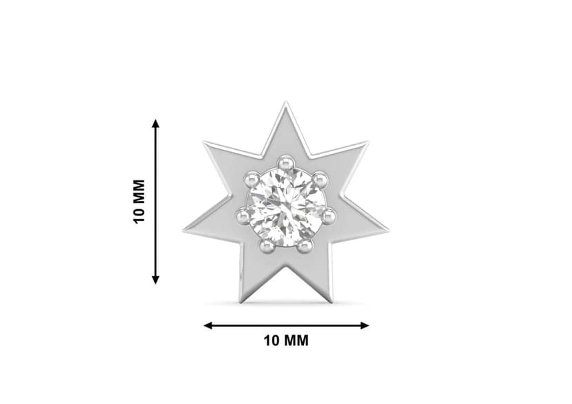 Star Struck Men's Ear Stud (1 Pc Only) view 9