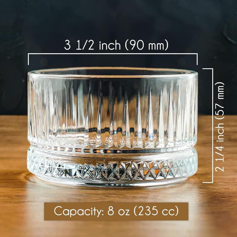 Glass Serving Bowls With Cut Design, Perfect For Snacks,Desserts,Salads, Dry Fruits, Ideal For Home Use, Restaurants,Parties, Durable Quality Glass Adds Charm To Any Dining Setup (4.2 Inch, Set Of 6) view 2