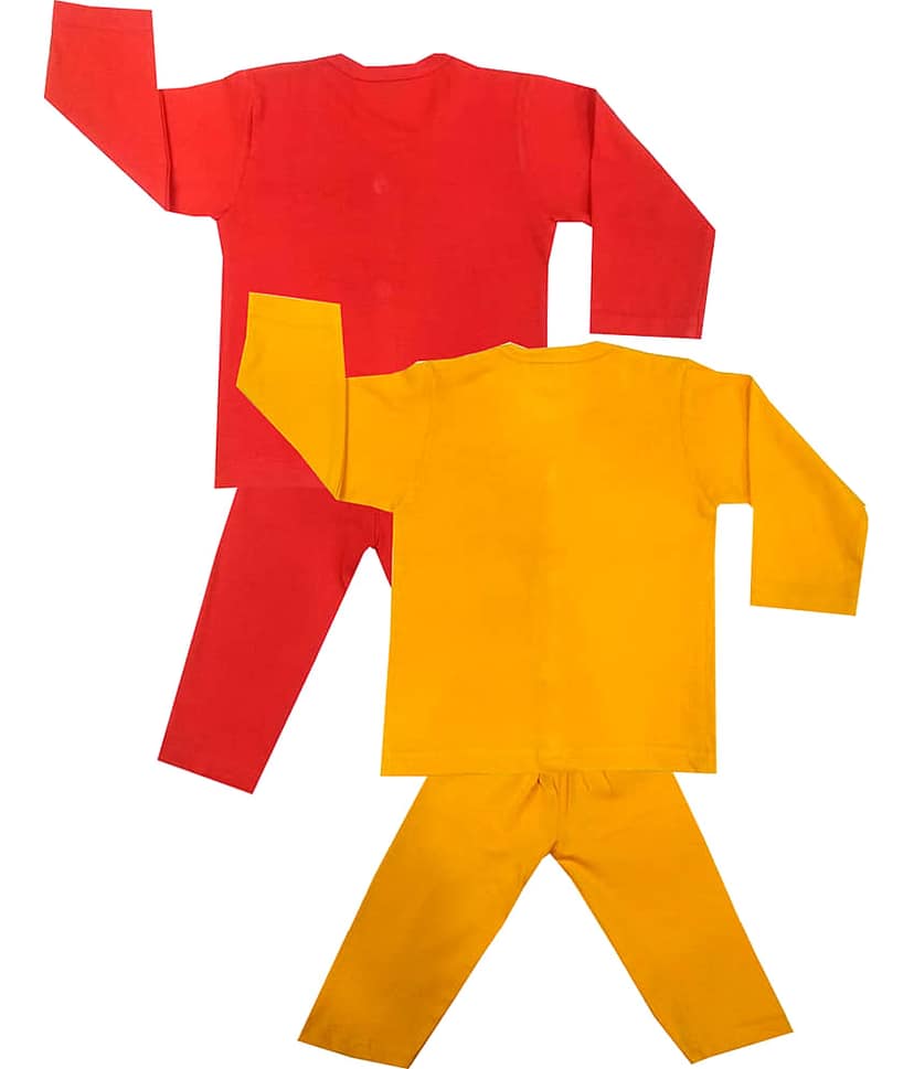 INFANT Pack of 2 Baby Boys 100% Cotton ( Red & Yellow ) view 2