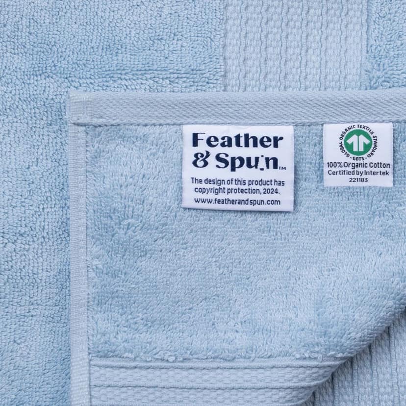 Feather & Spun Organic Cotton Bath Towel | Lavender Fragrance | GOTS Certified | Anti Microbial | Fade Resistant | Double Needle Stitch | 650 GSM | 76 cms x 137 cms view 3