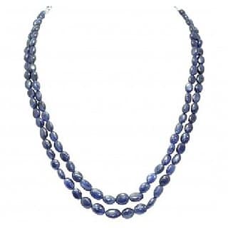 Ceylonmine Designer Blue Sapphire Stone Beads Single Line Mala for Women & Men