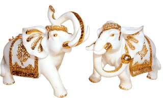 Elephant Pair Vastu Zen Decor Resin Elephant Decor Vastu Zen Elegance Luxury Elephant Figurine Home decor