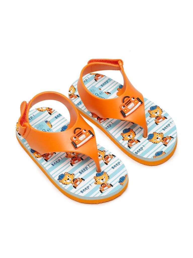 Premium Jeep Jellies Flip-flops for Kids - Orange (Unisex) view 3