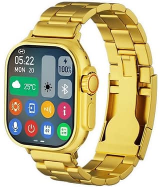 HEDU AMOLED BT Calling Smart Watch with Strap Upto 1-2 days Backup ( Gold )