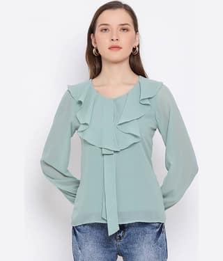 ALL WAYS YOU Women's Polyester Regular Top ( Green )